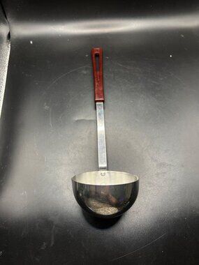 Stainless Steel Stanhome Ladle Maroon Handle Vintage Kitchen Utensil Retro 70’s